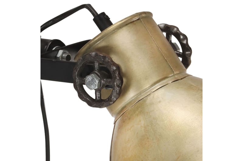 Golvlampa med 2 lampskärmar mässing E27 gjutjärn - Guld - Belysning & el - Inomhusbelysning & lampor - Golvlampa - Tvåarmad golvlampa