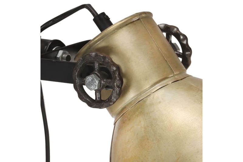 Golvlampa med 2 lampskärmar mässing E27 gjutjärn - Guld - Tvåarmad golvlampa - Sovrumslampa - Vardagsrumslampa - Golvlampa