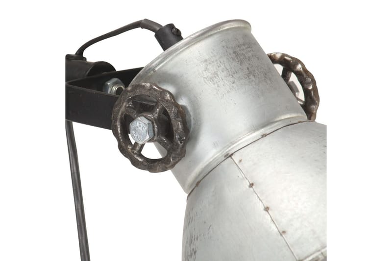 Golvlampa med 2 lampskärmar silver E27 gjutjärn - Silver - Belysning & el - Inomhusbelysning & lampor - Golvlampa - Tvåarmad golvlampa