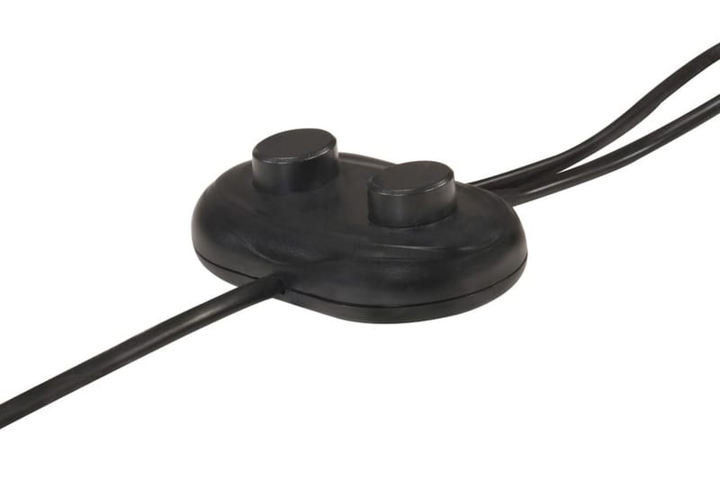 Golvlampa med 2 lampskärmar svart E27 gjutjärn - Svart - Belysning & el - Inomhusbelysning & lampor - Golvlampa - Tvåarmad golvlampa