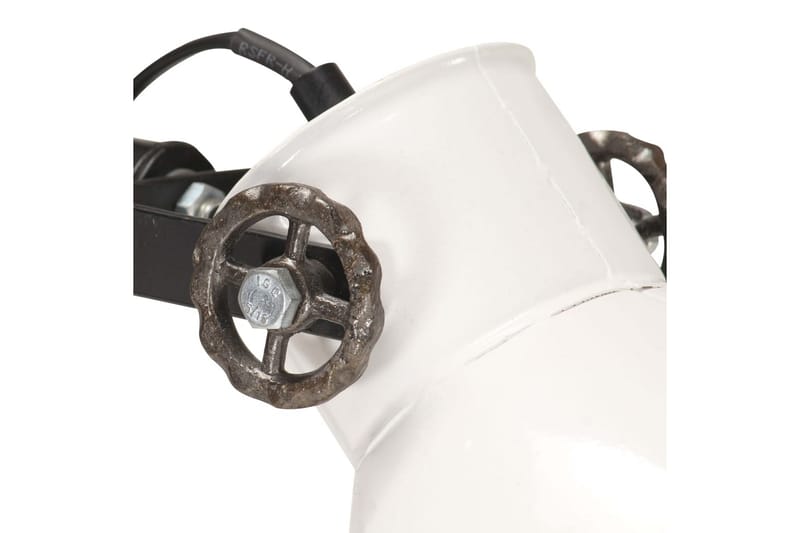 Golvlampa med 2 lampskärmar vit E27 gjutjärn - Vit - Belysning & el - Inomhusbelysning & lampor - Golvlampa - Tvåarmad golvlampa