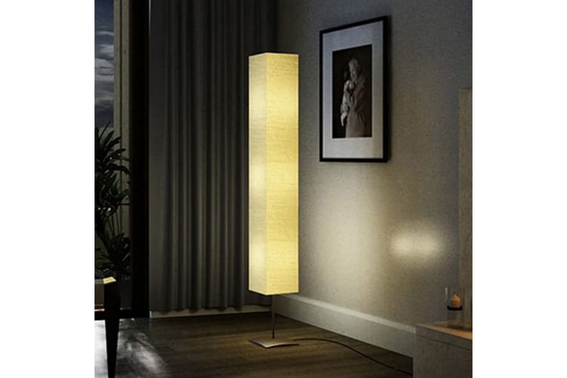 Golvlampa med stålstativ 170 cm beige - Beige - Sovrumslampa - Vardagsrumslampa - Golvlampa