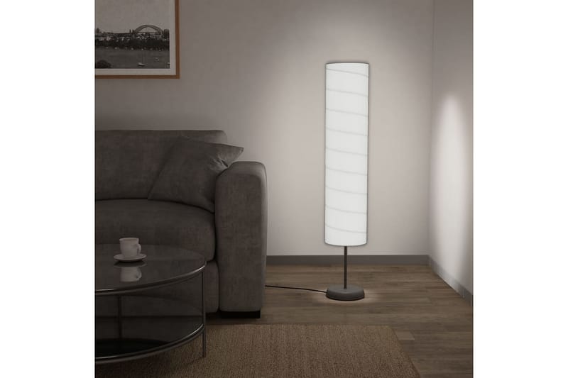 Golvlampa med stativ 121 cm vit E27 - Vit - Sovrumslampa - Vardagsrumslampa - Golvlampa - Rislampa