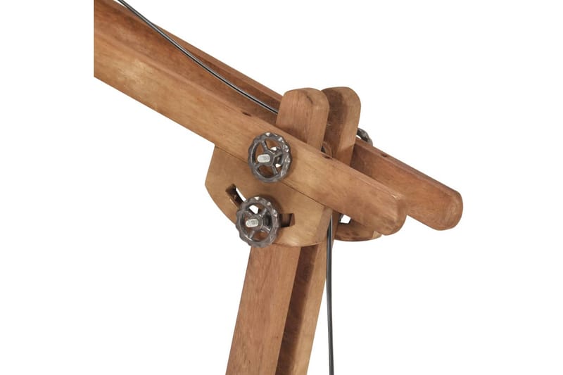 Golvlampa svart massivt mangoträ E27 - Svart - Belysning & el - Inomhusbelysning & lampor - Golvlampa
