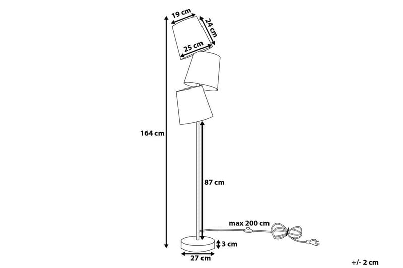 Grande Golvlampa 164 cm - Svart - Sovrumslampa - Vardagsrumslampa - Golvlampa