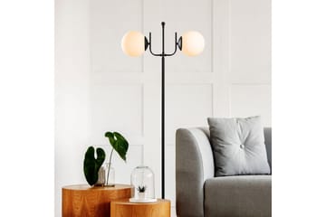 Golvlampa Kelulstead Svart - Svart - Belysning & el - Inomhusbelysning & lampor - Golvlampa - Tvåarmad golvlampa