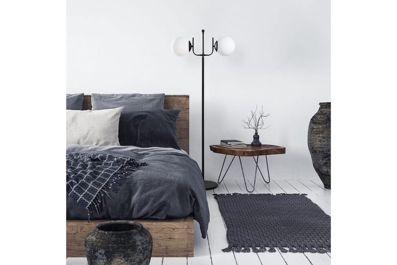 Golvlampa Kelulstead Svart - Svart - Belysning & el - Inomhusbelysning & lampor - Sovrumslampa