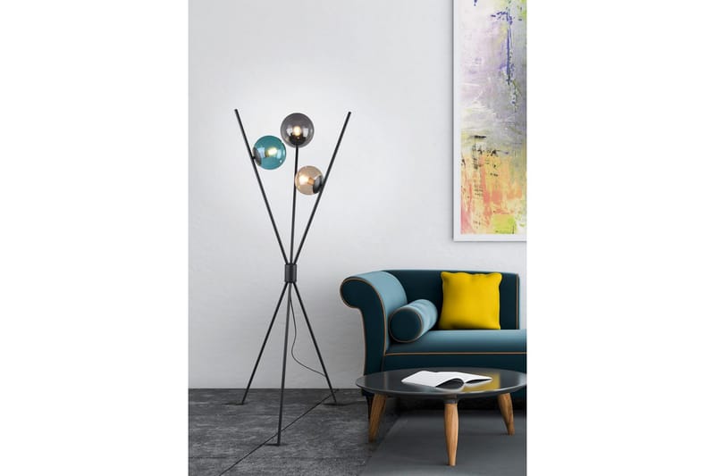 Golvlampa Lance - Mattsvart - Belysning & el - Inomhusbelysning & lampor - Sovrumslampa