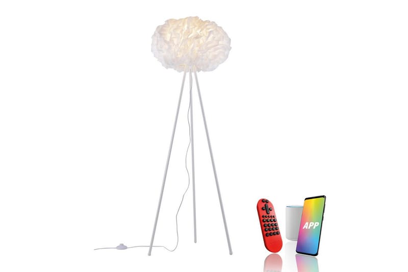 Golvlampa Lolasmart Naomi - 47x140x47 cm - Belysning & el - Inomhusbelysning & lampor - Sovrumslampa