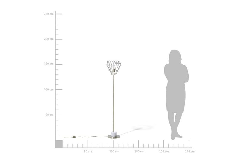 Mooni Golvlampa 160 cm - Mässing - Belysning & el - Inomhusbelysning & lampor - Golvlampa
