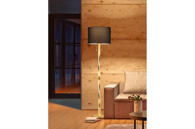 Golvlampa Nandor - Svart/guld - Belysning & el - Inomhusbelysning & lampor - Sovrumslampa