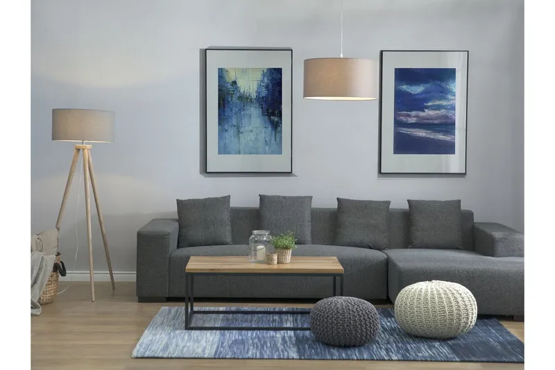 Nitra Golvlampa 142 cm - Grå - Belysning & el - Inomhusbelysning & lampor - Golvlampa