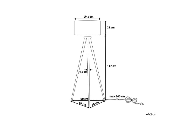 Nitra Golvlampa 142 cm - Vit - Belysning & el - Inomhusbelysning & lampor - Golvlampa
