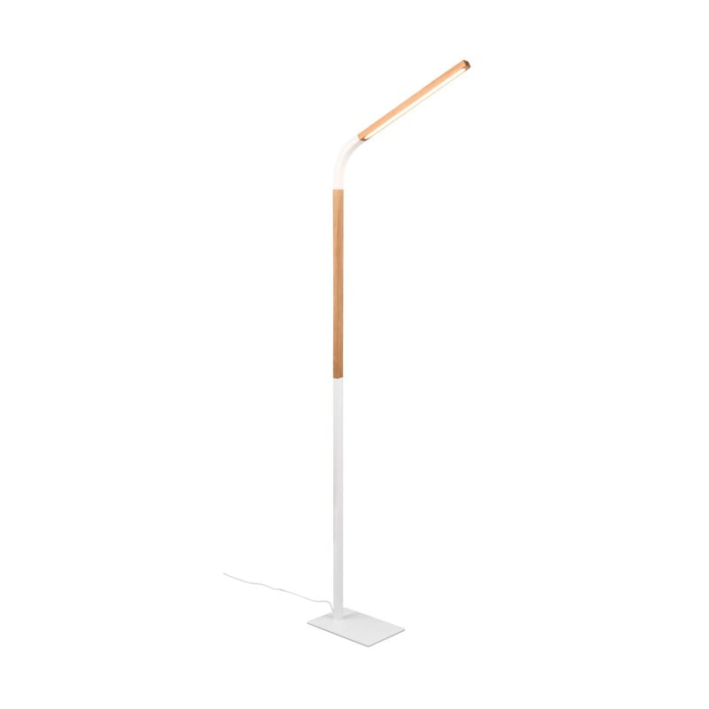 Golvlampa Norris - Mattvit/trä - Belysning & el - Inomhusbelysning & lampor - Sovrumslampa