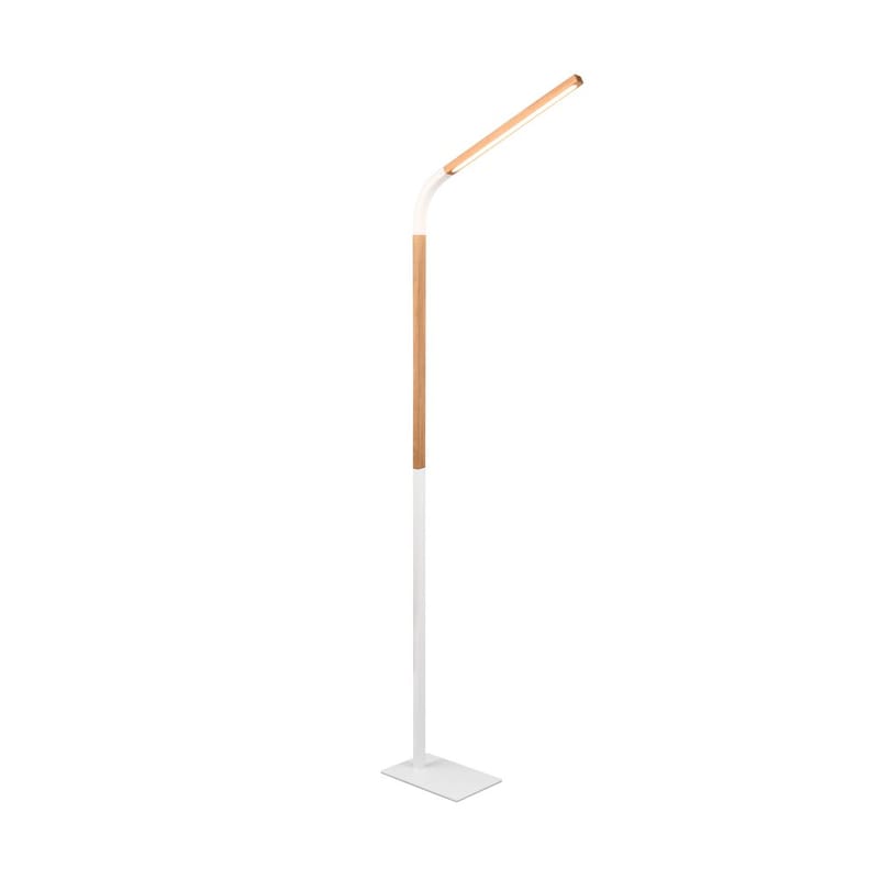 Golvlampa Norris - Mattvit/trä - Belysning & el - Inomhusbelysning & lampor - Sovrumslampa