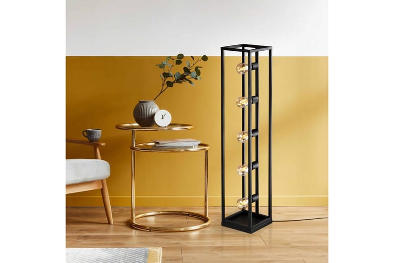 Golvlampa Orika Svart - Svart - Belysning & el - Inomhusbelysning & lampor - Sovrumslampa