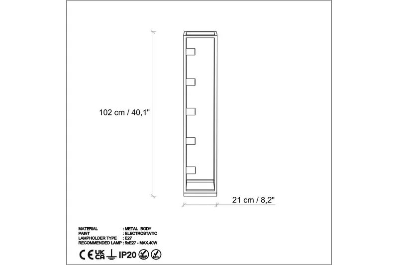 Golvlampa Orika Svart - Svart - Belysning & el - Inomhusbelysning & lampor - Sovrumslampa
