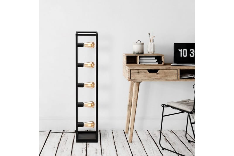 Golvlampa Orika Svart - Svart - Belysning & el - Inomhusbelysning & lampor - Sovrumslampa