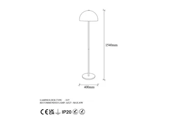 Golvlampa Orlennfield Rany Vit - Rany Vit - Belysning & el - Inomhusbelysning & lampor - Sovrumslampa