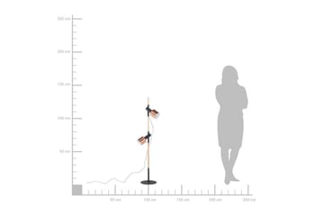 Owens Golvlampa 130 cm - Svart - Belysning & el - Inomhusbelysning & lampor - Golvlampa - Tvåarmad golvlampa