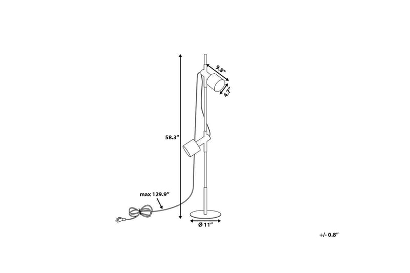 Owens Golvlampa 130 cm - Svart - Sovrumslampa - Vardagsrumslampa - Golvlampa