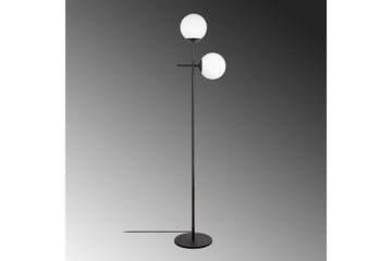Golvlampa Ranpal Svart - Svart - Belysning & el - Inomhusbelysning & lampor - Golvlampa - Tvåarmad golvlampa