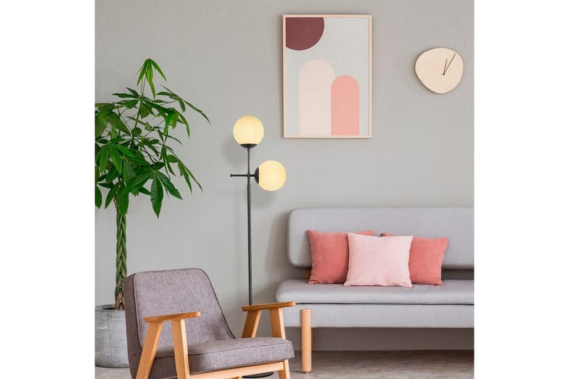 Golvlampa Ranpal Svart - Svart - Belysning & el - Inomhusbelysning & lampor - Sovrumslampa