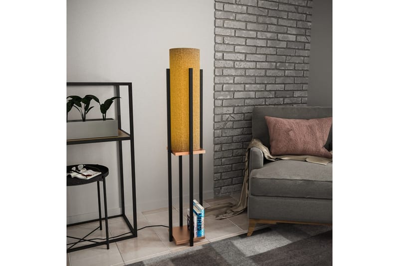 Golvlampa Ratmo Sudampa (Hyllhöjd: 60 cm) Svart / Koppar 2 - Svart / Koppar 2 - Belysning & el - Inomhusbelysning & lampor - Sovrumslampa