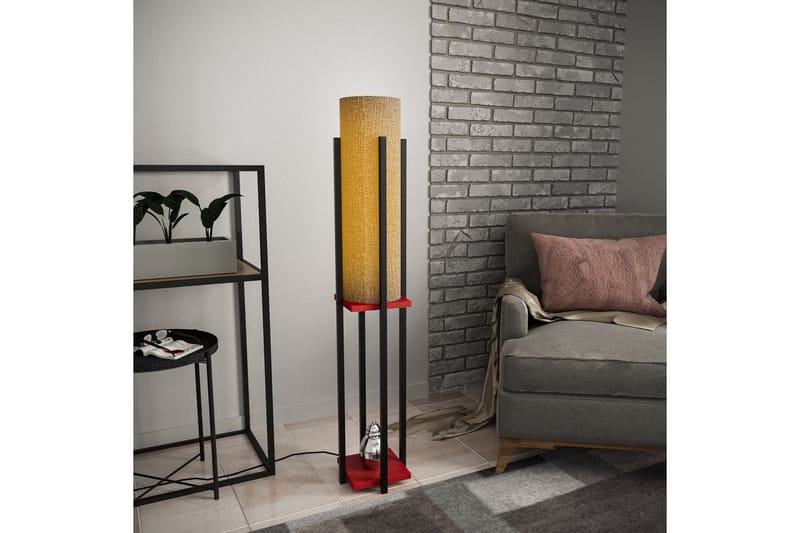 Golvlampa Ratmo Sudampa (Hyllhöjd: 60 cm) Svart / Röd Beige - Svart / Röd Beige - Belysning & el - Inomhusbelysning & lampor - Sovrumslampa