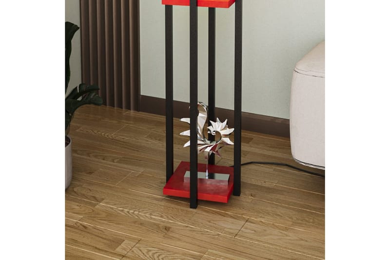 Golvlampa Ratmo Sudampa (Hyllhöjd: 60 cm) Svart / Röd - Svart / Röd - Belysning & el - Inomhusbelysning & lampor - Sovrumslampa