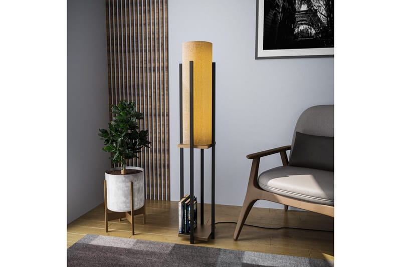Golvlampa Ratmo Sudampa (Hyllhöjd: 60 cm) Svart / Rany - Svart / Rany - Belysning & el - Inomhusbelysning & lampor - Sovrumslampa