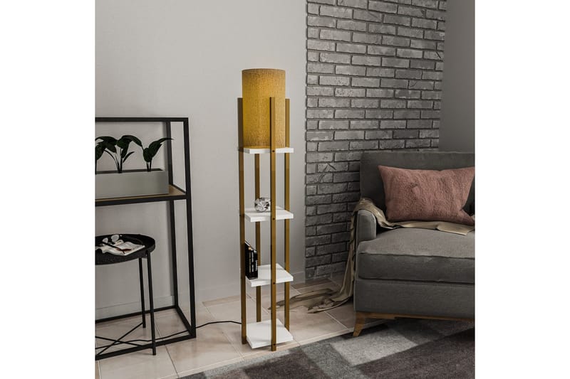 Golvlampa Ratmo Sudampa Lumi (Hyllhöjd: 29 cm) Rany / Vit Koppar - Rany / Vit Koppar - Belysning & el - Inomhusbelysning & lampor - Sovrumslampa