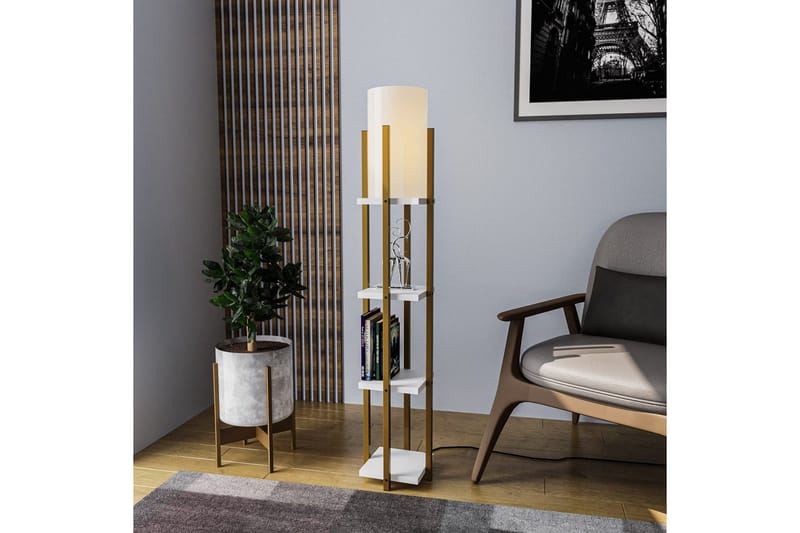 Golvlampa Ratmo Sudampa Lumi (Hyllhöjd: 29 cm) Rany / Vit - Rany / Vit - Belysning & el - Inomhusbelysning & lampor - Sovrumslampa