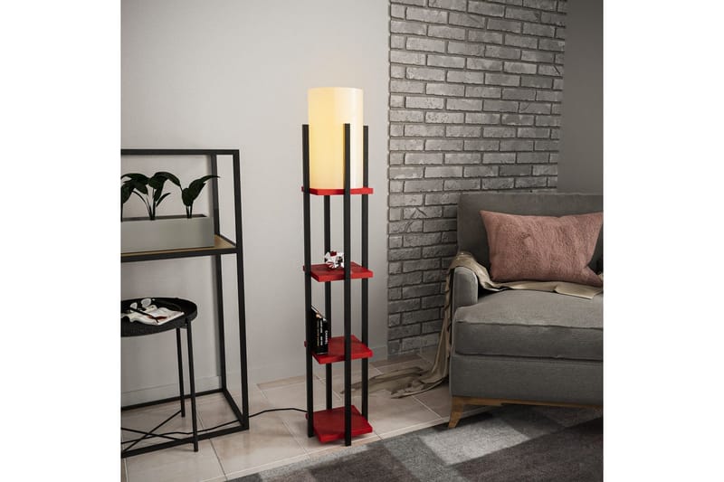 Golvlampa Ratmo Sudampa Lumi (Hyllhöjd: 29 cm) Svart / Röd Beige - Svart / Röd Beige - Belysning & el - Inomhusbelysning & lampor - Sovrumslampa