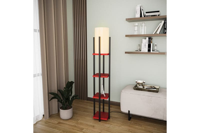 Golvlampa Ratmo Sudampa Lumi (Hyllhöjd: 29 cm) Svart / Röd Beige - Svart / Röd Beige - Belysning & el - Inomhusbelysning & lampor - Sovrumslampa