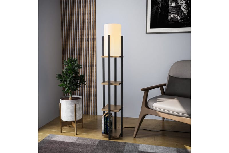 Golvlampa Ratmo Sudampa Lumi (Hyllhöjd: 29 cm) Svart / Rany - Svart / Rany - Belysning & el - Inomhusbelysning & lampor - Sovrumslampa