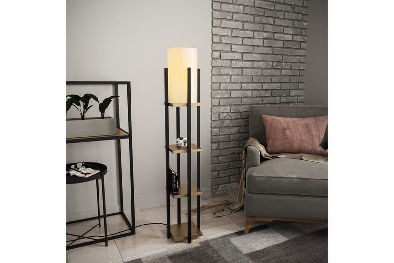 Golvlampa Ratmo Sudampa Lumi (Hyllhöjd: 29 cm) Svart / Rany - Svart / Rany - Belysning & el - Inomhusbelysning & lampor - Sovrumslampa