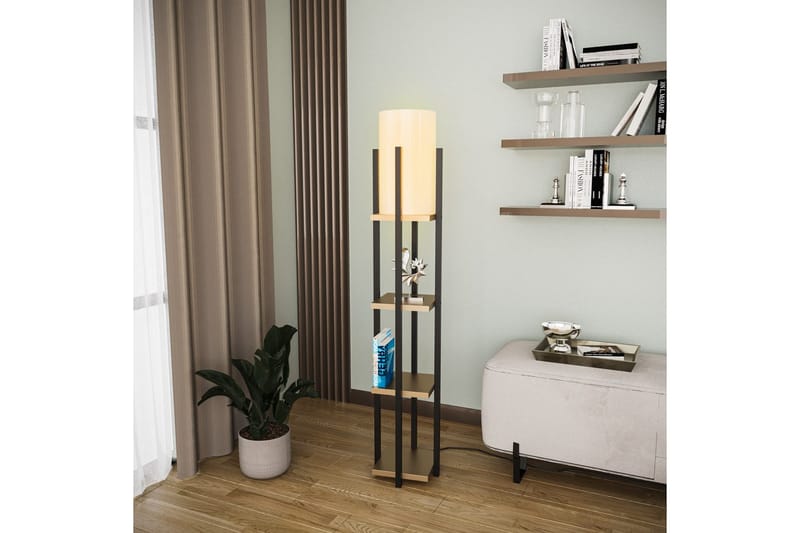 Golvlampa Ratmo Sudampa Lumi (Hyllhöjd: 29 cm) Svart / Rany - Svart / Rany - Belysning & el - Inomhusbelysning & lampor - Sovrumslampa