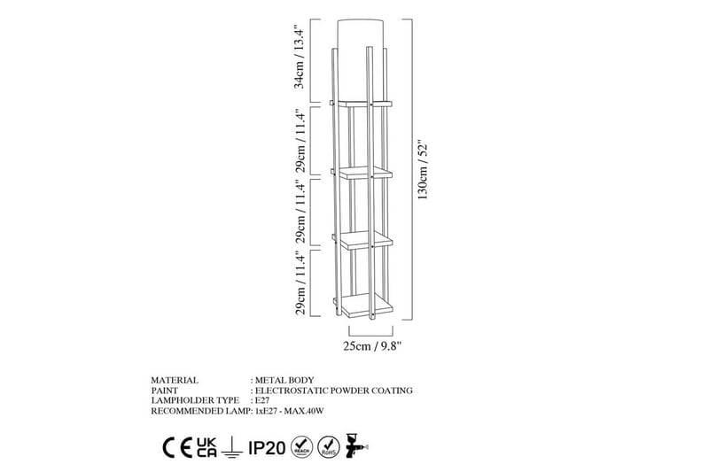 Golvlampa Ratmo Sudampa Lumi (Hyllhöjd: 29 cm) Trä / Beige - Trä / Beige - Belysning & el - Inomhusbelysning & lampor - Sovrumslampa