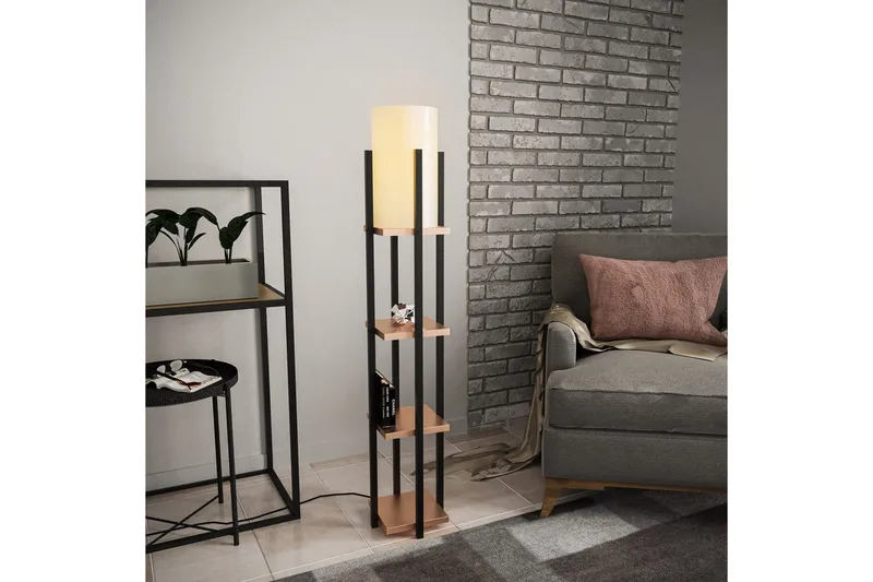 Golvlampa Ratmo Sudampa Lumi (Hyllhöjd: 29 cm) Trä / Beige - Trä / Beige - Belysning & el - Inomhusbelysning & lampor - Sovrumslampa