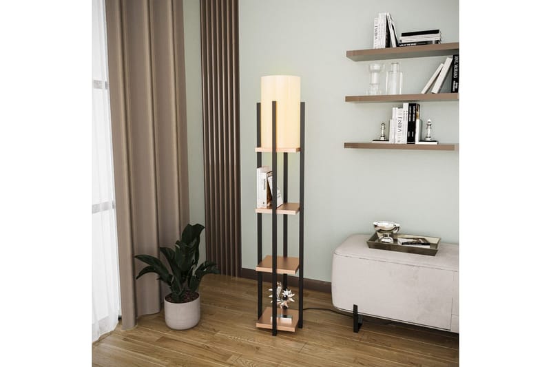 Golvlampa Ratmo Sudampa Lumi (Hyllhöjd: 29 cm) Trä / Beige - Trä / Beige - Belysning & el - Inomhusbelysning & lampor - Sovrumslampa