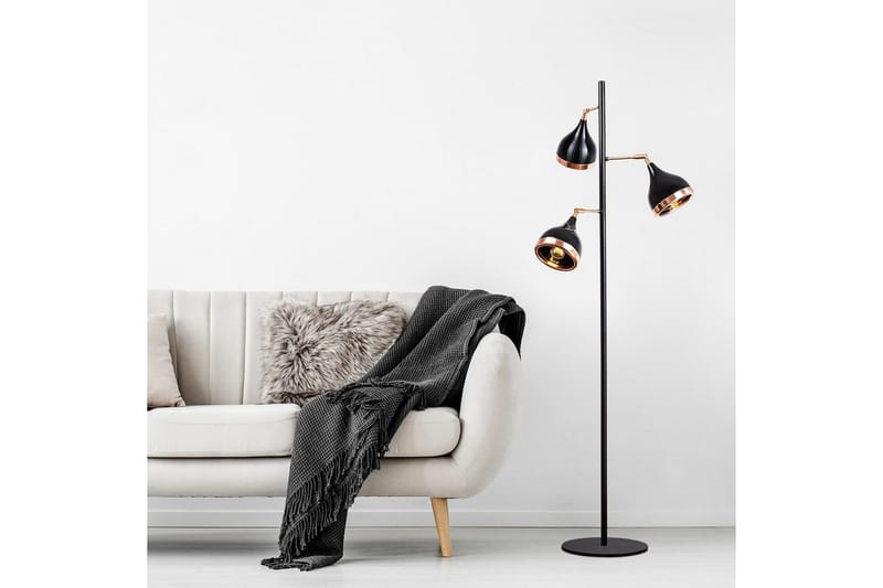 Golvlampa Soodx Svart / Koppar - Koppar/Svart - Belysning & el - Inomhusbelysning & lampor - Sovrumslampa
