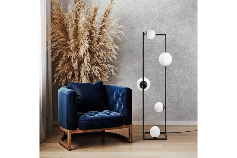 Golvlampa Sosri Svart - Svart - Belysning & el - Inomhusbelysning & lampor - Sovrumslampa