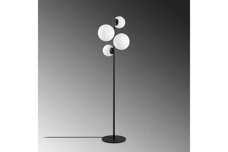 Golvlampa Subin Svart / Vit - Svart / Vit - Belysning & el - Inomhusbelysning & lampor - Sovrumslampa