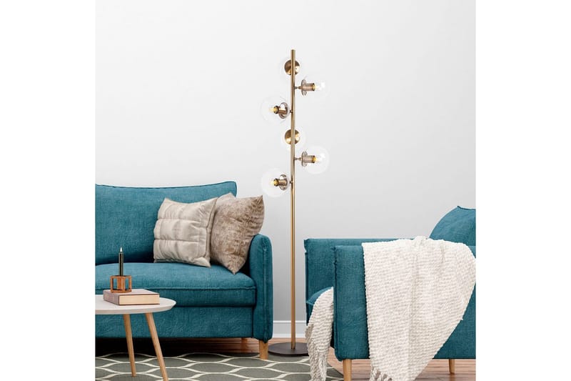 Golvlampa Subin Vintage Transparent - Vintage Transparent - Belysning & el - Inomhusbelysning & lampor - Sovrumslampa