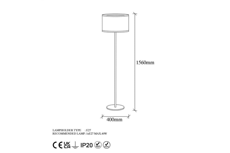 Golvlampa Talra Vintage - Multifärgad - Belysning & el - Inomhusbelysning & lampor - Sovrumslampa