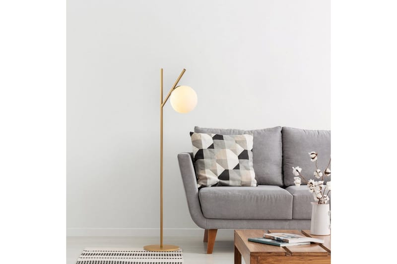 Golvlampa Thevon Gold - Guld - Belysning & el - Inomhusbelysning & lampor - Sovrumslampa
