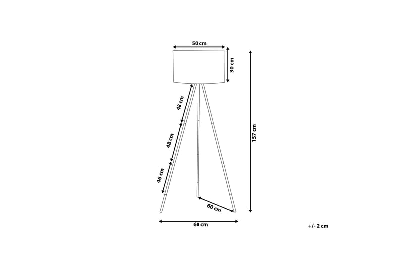 Tobol Golvlampa 157 cm - Vit - Vardagsrumslampa - Golvlampa - Sovrumslampa