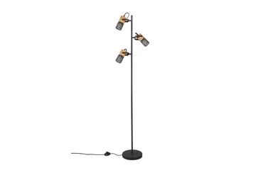 Tosh Golvlampa E27 mattsvart - Natur/Matt svart - Belysning & el - Inomhusbelysning & lampor - Golvlampa - Trearmad golvlampa