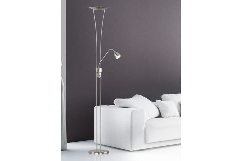 Golvlampa TRIO Arizona Borstad stål - Borstad stål - Belysning & el - Inomhusbelysning & lampor - Sovrumslampa